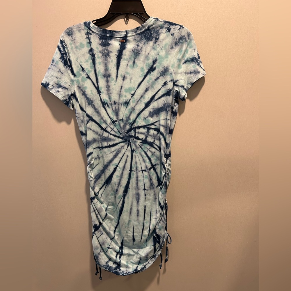 Victoria’s Secret PINK Blue Tie Dye Ruched Side Dress NWT Size M - Picture 2 of 7